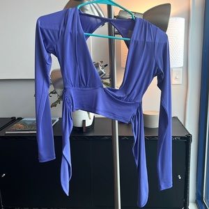 Urban Outfitters, Purple, Long sleeve, Crop Top, XS